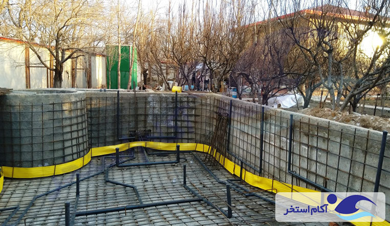 آرماتوربندی استخر شهر زیبا تهران