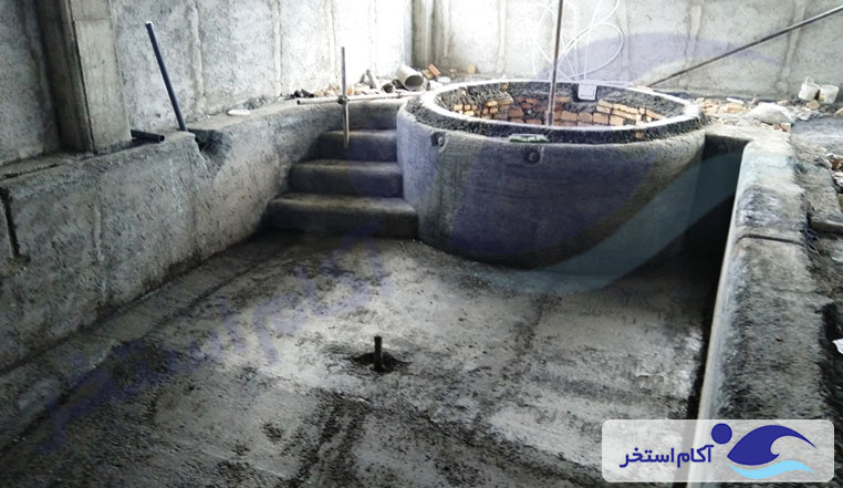 سیمانکاری استخر و جکوزی چمستان