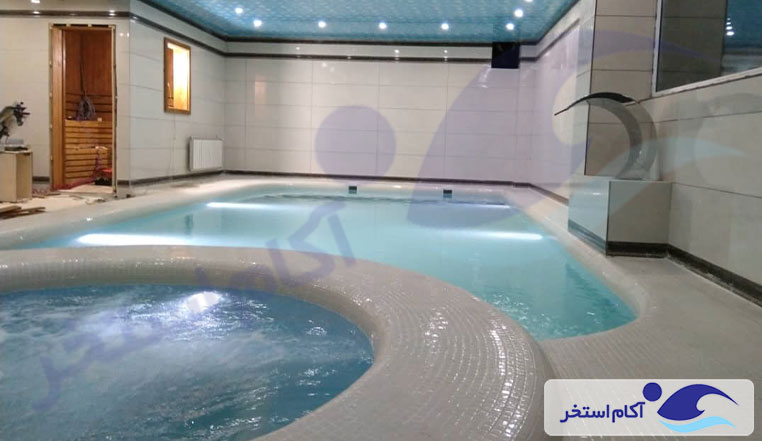 ساخت استخر شنا ، جکوزی و سونا ویلا چمستان