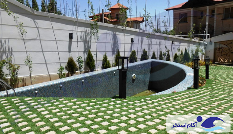 ساخت استخر روباز دهکده خوشبختی