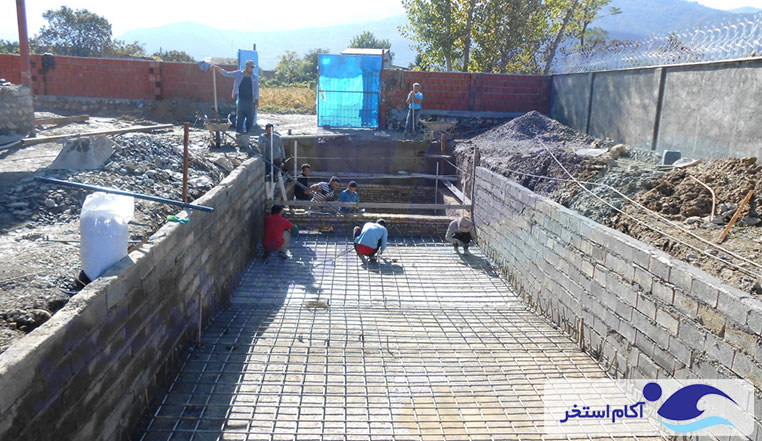 ساخت استخر و جکوزی روباز گلوگاه