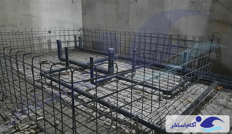 ساخت استخر مجموعه ورزشی کسرا