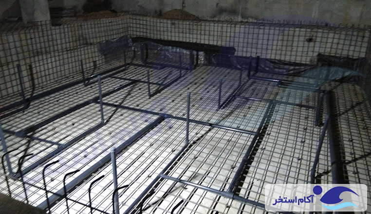 ساخت استخر مجموعه ورزشی کسرا