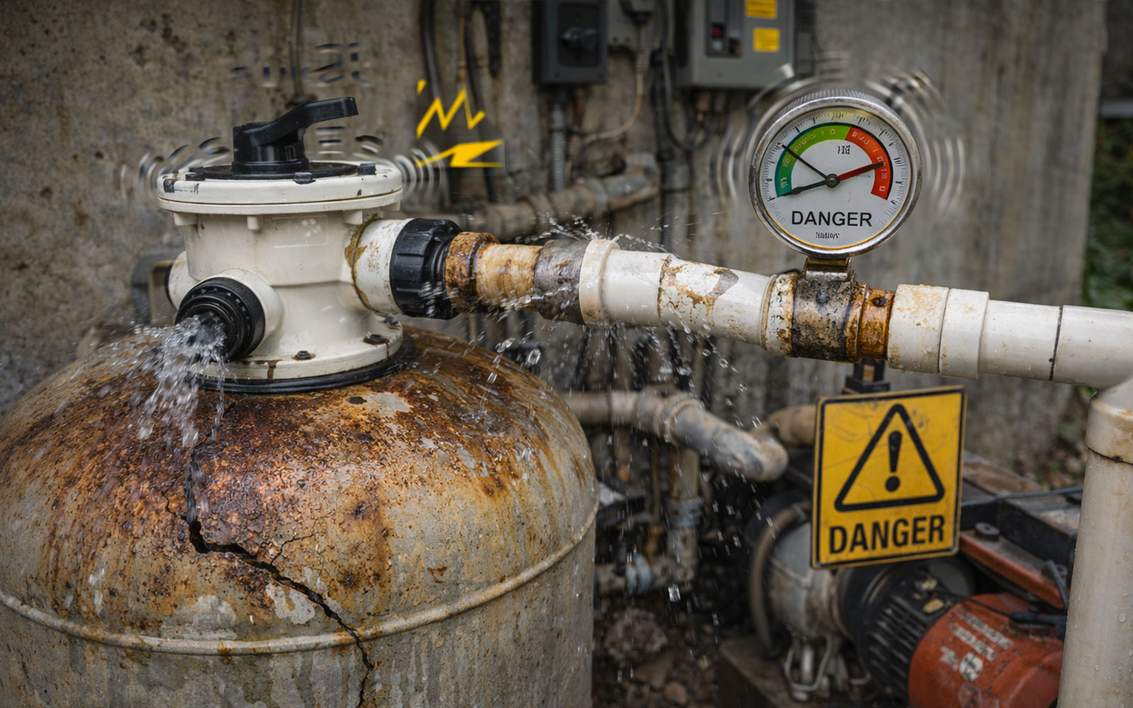 تأثیر نوسان فشار آب بر فیلتر استخر